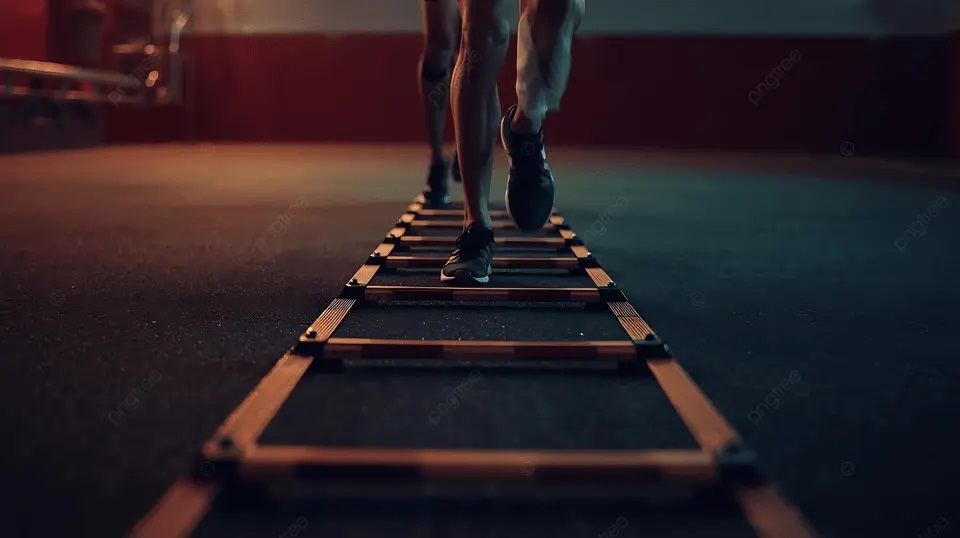 حرکت داخل و خارج با نردبان چابکی