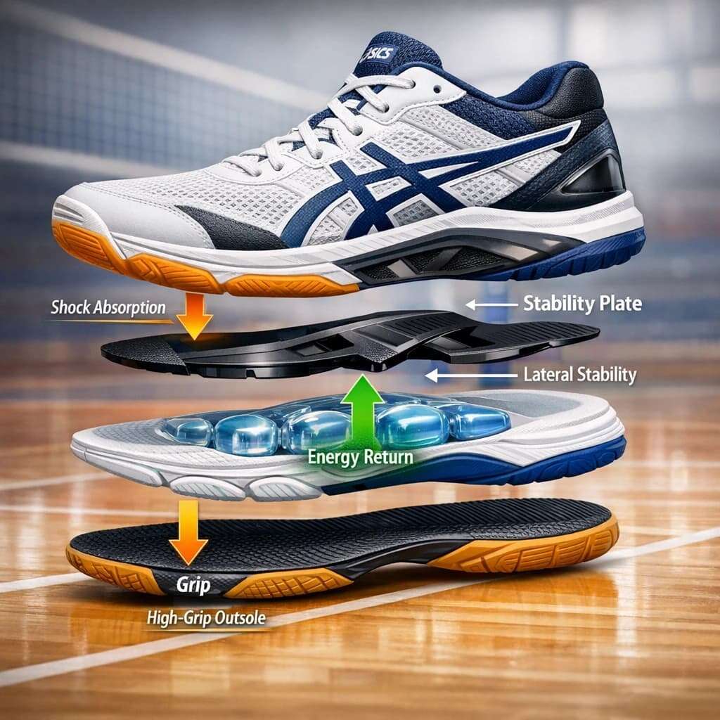 ویژگی کلیدی کفش مخصوص والیبال