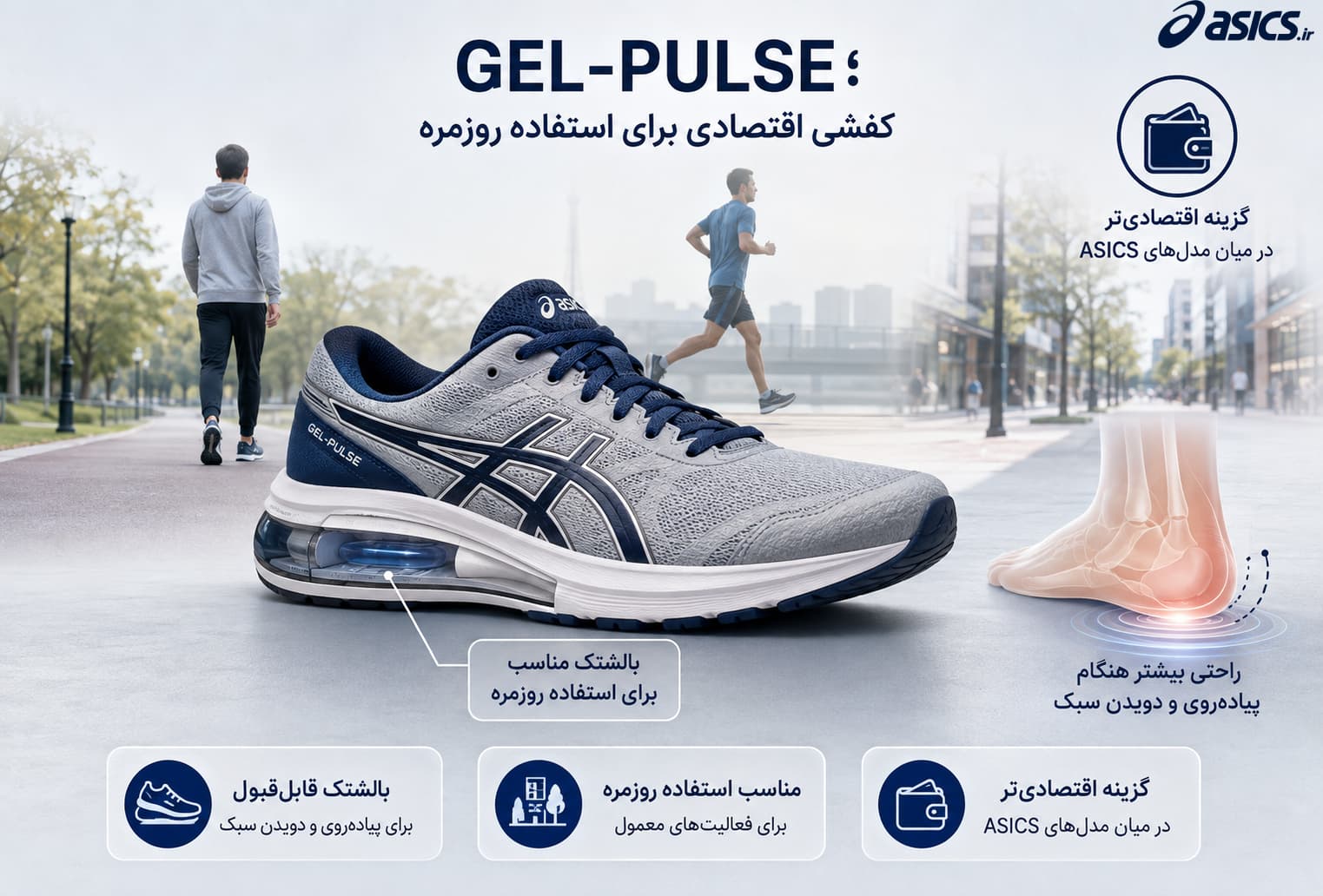 GEL-PULSE کفشی اقتصادی برای استفاده روزمره