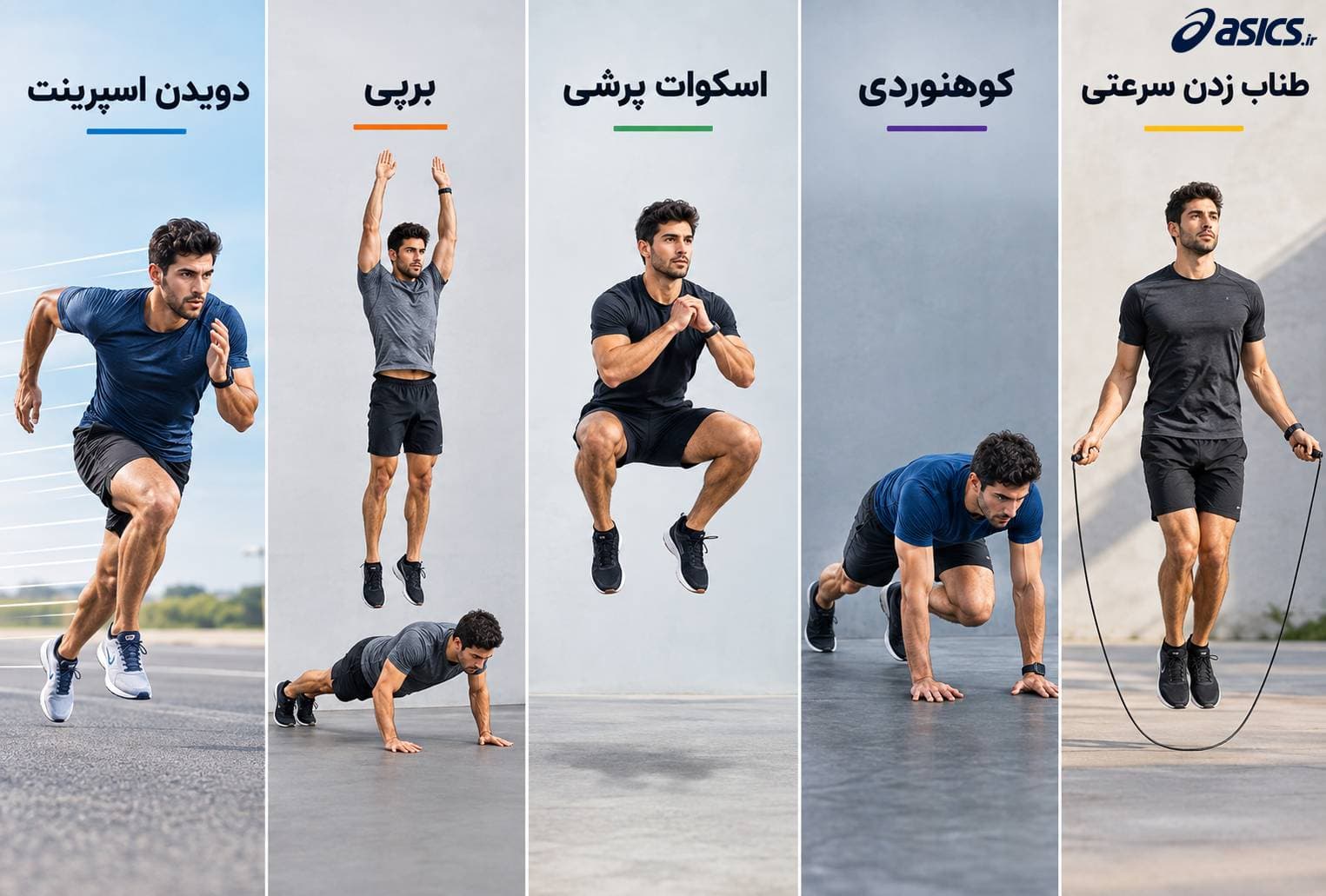 نمونه تمرینات HIIT یا تمرینات اینتروال با شدت بالا