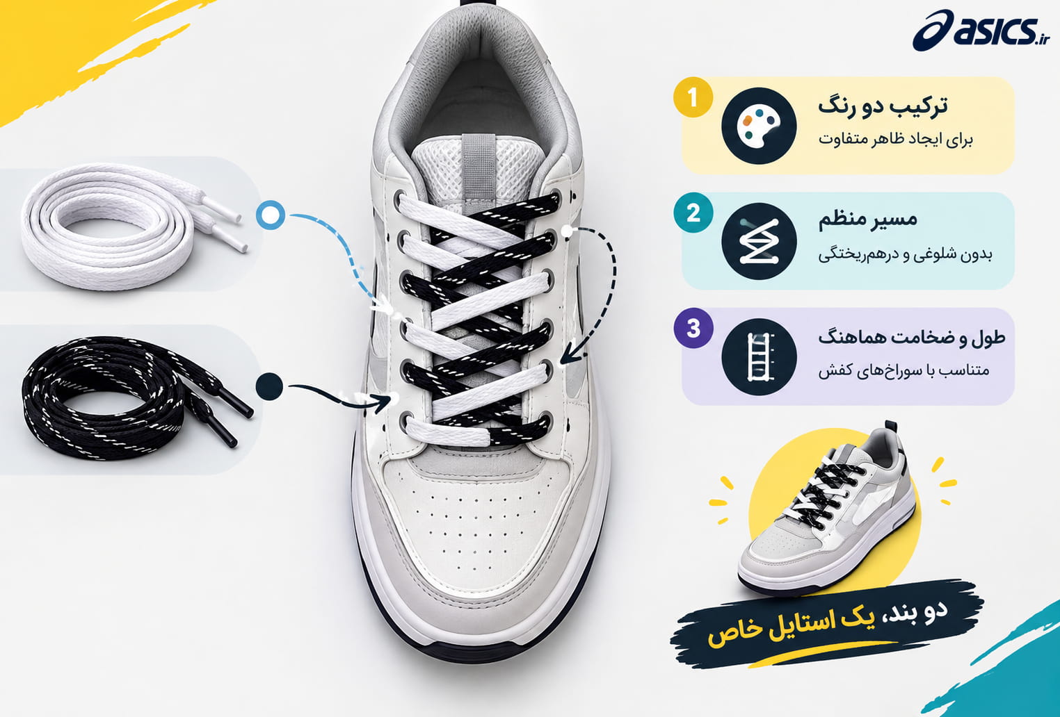 روش دوبنده ترکیبی جذاب برای کفشهای اسپرت