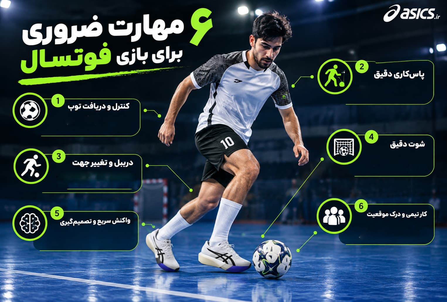 برای بازی فوتسال به چه مهارتهایی نیاز دارید؟