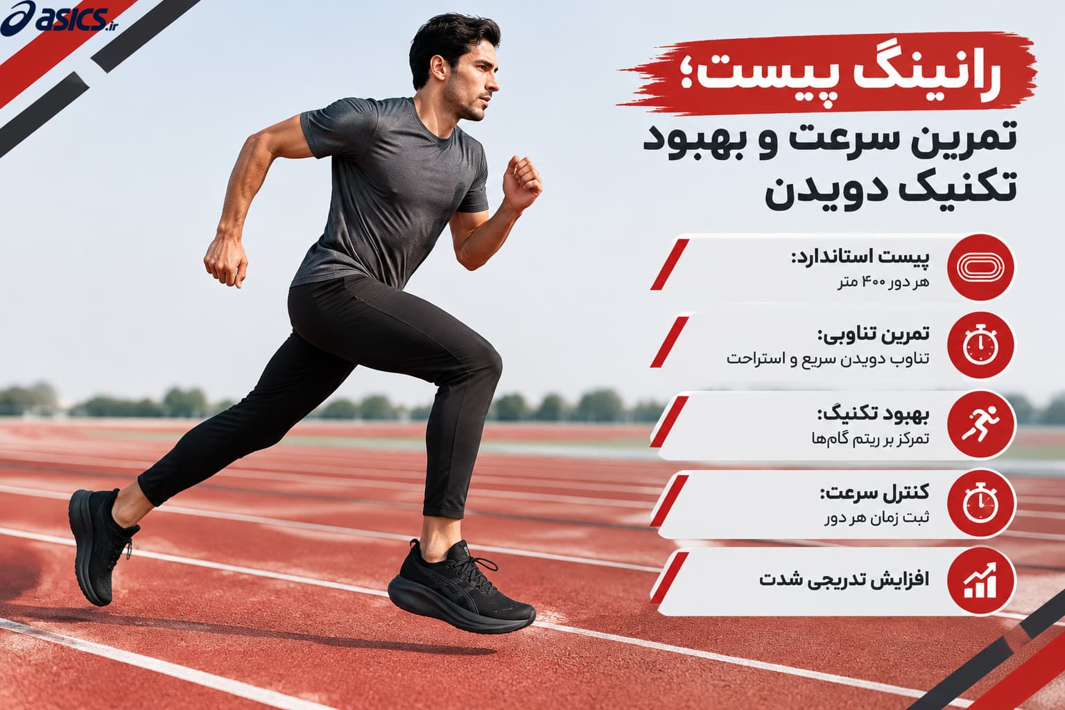 رانینگ پیست، تمرین سرعت و بهبود تکنیک دویدن